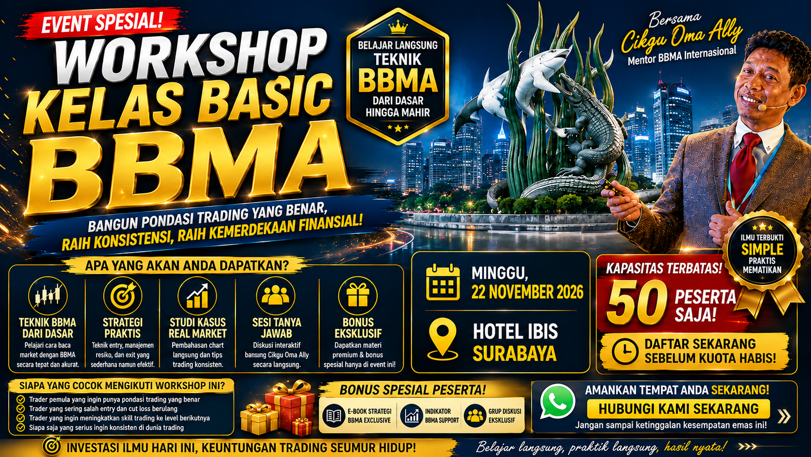 Workshop Kelas Basic BBMA Surabaya - 22 November 2026
